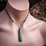 Natural Jade Drop Pendant Necklace (N1177)