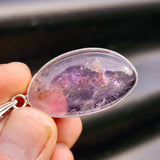 Silver Plated Natural Amethyst Handmade Irregular Shaped Necklace (30X34)