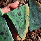 866g Raw Nephrite Jade Carving Slices (R14B774)