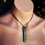 NZ Greenstone Pounamu Toki Pendant Necklace (N1003)