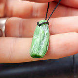 Natural Greenstone Pendant Necklace (AJJC2442)