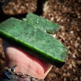 936g Raw Nephrite Jade Carving Slice (R14B750)