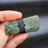 NZ Greenstone Pounamu Toki Pendant Necklace (N477)