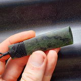 NZ Greenstone Pounamu Toki Pendant Necklace (N420)