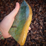 547g Raw Nephrite Jade Carving Slice (R14B657)