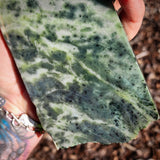 825g Raw Nephrite Jade Carving Slice (R14B711)