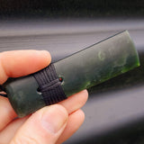 NZ Greenstone Pounamu Toki Pendant Necklace (N336)