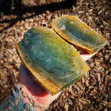 878g Raw Nephrite Jade Carving Slice (R14B751)