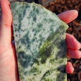 730g Raw Nephrite Jade Carving Slice (R14B701)