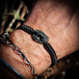 NZ Greenstone Pounamu One Off Macrame Bracelet (1A3-837)