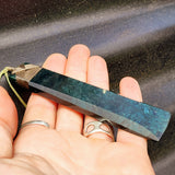 XL NZ Greenstone Pounamu Toki Pendant Necklace (N455)