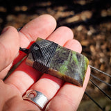NZ Greenstone Pounamu Toki Pendant Necklace (N1089)