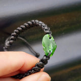 Natural Greenstone One Off Macrame Bracelet (1A3-791)