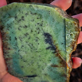 704g Raw Nephrite Jade Carving Slice (R14B661)