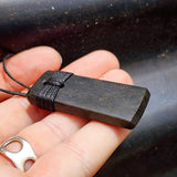 NZ Black Greenstone Pounamu Toki Pendant Necklace (N475)