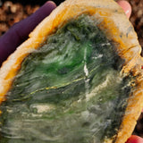 564g Raw Nephrite Jade Carving Slice (R14B724)
