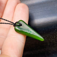 Natural Greenstone Pendant Necklace (AJJC2445)