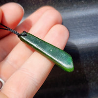 Natural Greenstone Pendant Necklace (AJJC2444)