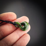 Natural Jade Pikorua Pendant Necklace (N2117)