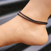 NZ Greenstone Pounamu One Off Macrame Anklet (1A3-775)