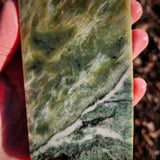 449g Raw Nephrite Jade Carving Slice (R14B728)