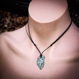 NZ Greenstone Pounamu Natural Freeform Pendant Necklace (N856)