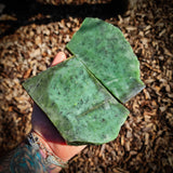 853g Raw Nephrite Jade Carving Slice (R14B746)