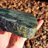 1kg Raw NZ Greenstone Pounamu Carving Slice (R14B638)