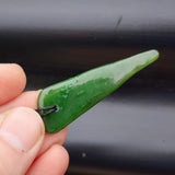 Natural Greenstone Pendant Necklace (AJJC2397)