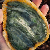 523g Raw Nephrite Jade Carving Slice (R14B686)