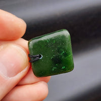 Natural Greenstone Pendant Necklace (AJJC2433)