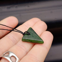 New Zealand Greenstone Pounamu Pendant Necklace (AJJC2278)