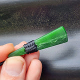 NZ Greenstone Pounamu Toki Pendant Necklace (N449)