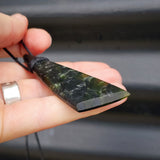 NZ Greenstone Pounamu Toki Pendant Necklace (N157)