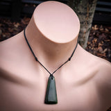 NZ Greenstone Pounamu Toki Pendant Necklace (N938)
