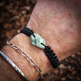 NZ Greenstone Pounamu One Off Macrame Bracelet (1A3-851)