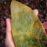 550g Raw NZ Greenstone Pounamu Carving Slice(R14B644)