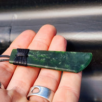 NZ Greenstone Pounamu Toki Pendant Necklace (N313)