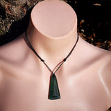 NZ Greenstone Pounamu Toki Pendant Necklace (N958)