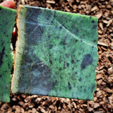 928g Raw Nephrite Jade Carving Slices (R14B776)