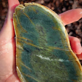 807g Raw Nephrite Jade Carving Slice (R14B666)