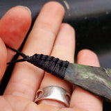 NZ Greenstone Pounamu Roimata Pendant Necklace (N364)