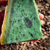 628g Raw Nephrite Jade Carving Slice (R14B769)