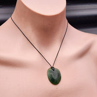 Natural Greenstone Pendant Necklace (AJJC2434)