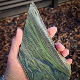 836g Raw Nephrite Jade Carving Slice (R14B691)