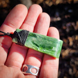 NZ Greenstone Pounamu Toki Pendant Necklace (N911)