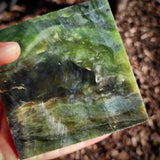 553g Raw Nephrite Jade Carving Slice (R14B745)