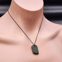 Natural Greenstone Pendant Necklace (AJJC2436)