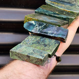 1kg Raw New Zealand Greenstone / Pounamu Carving Slices (R14B348)