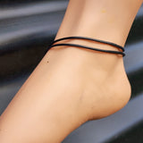 NZ Greenstone Pounamu One Off Macrame Anklet (1A3-771)